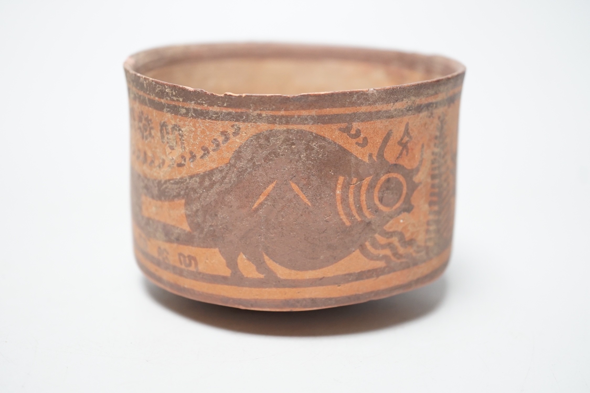 An Indus Valley terracotta bowl 9.5cm diameter